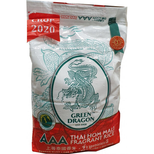 Green Dragon Pandan AAA Thai  Hom Mali Fragrant Rice 5 kg